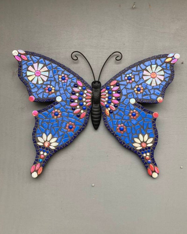 Metalen vlinder 50 cm compleet mozaïek pakket
