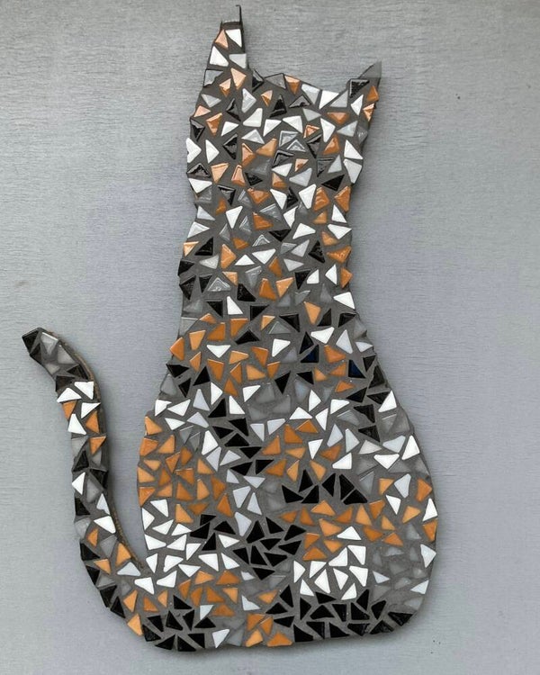 Lapjes kat comnpleet mozaïek pakket ( een mozaïektang is vereist zit er niet bij)