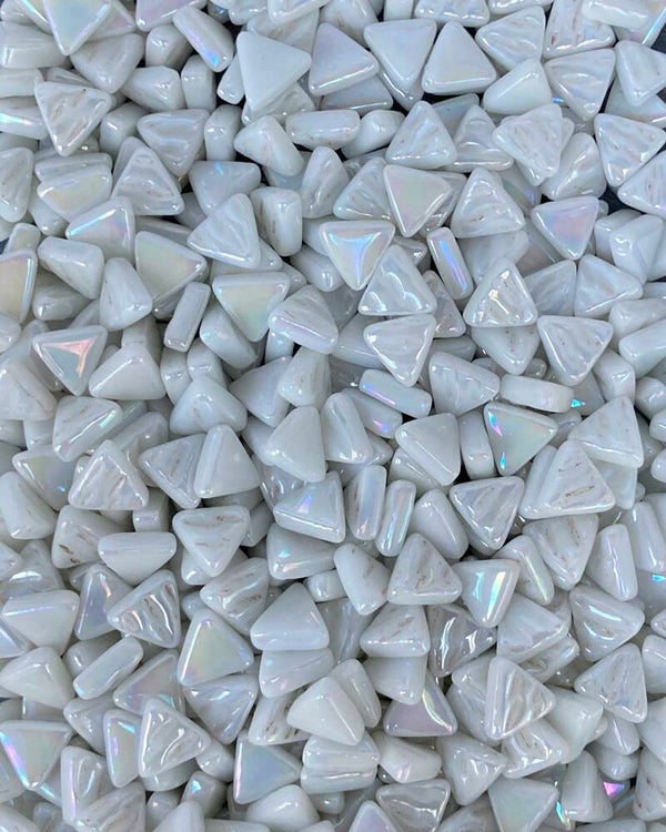 Mini Triangel Parelmoer Opal White 50 gram