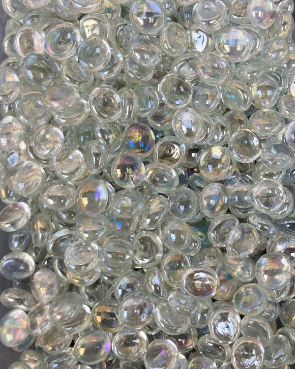 Mini Gems 9 tot 13 mm Transparan iriserend 50 gram