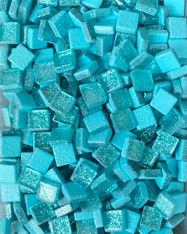 Glitter mozaïek Turquoise 50 gram