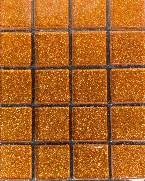 Glitter glasmozaïek 4102 Burnt Oranges 20 x 20 mm 25 stuks