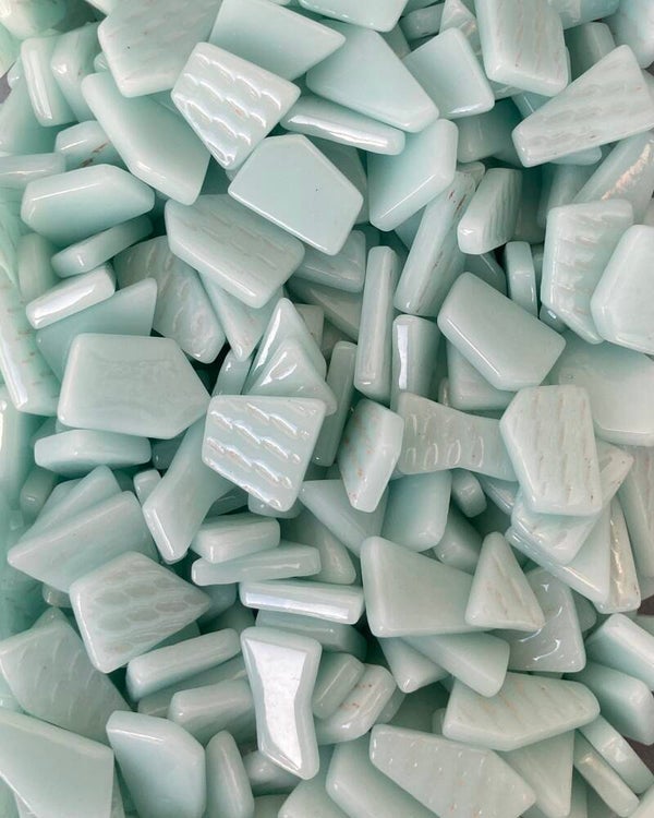 Snippets glasmozaiek Airy Teal 100 gram