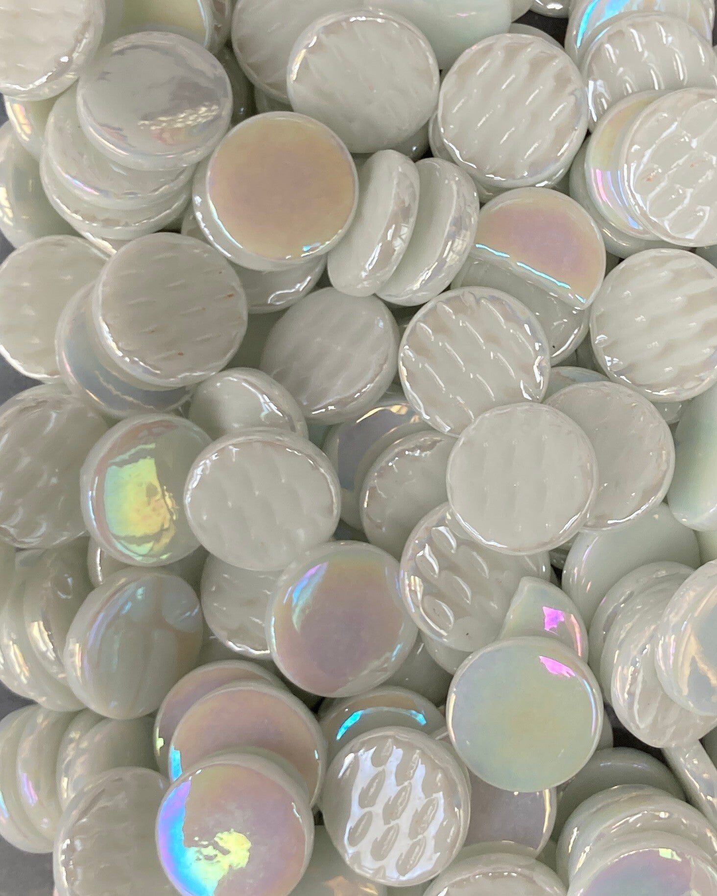 Penny Rounds Parelmoer White Opal  50 gram