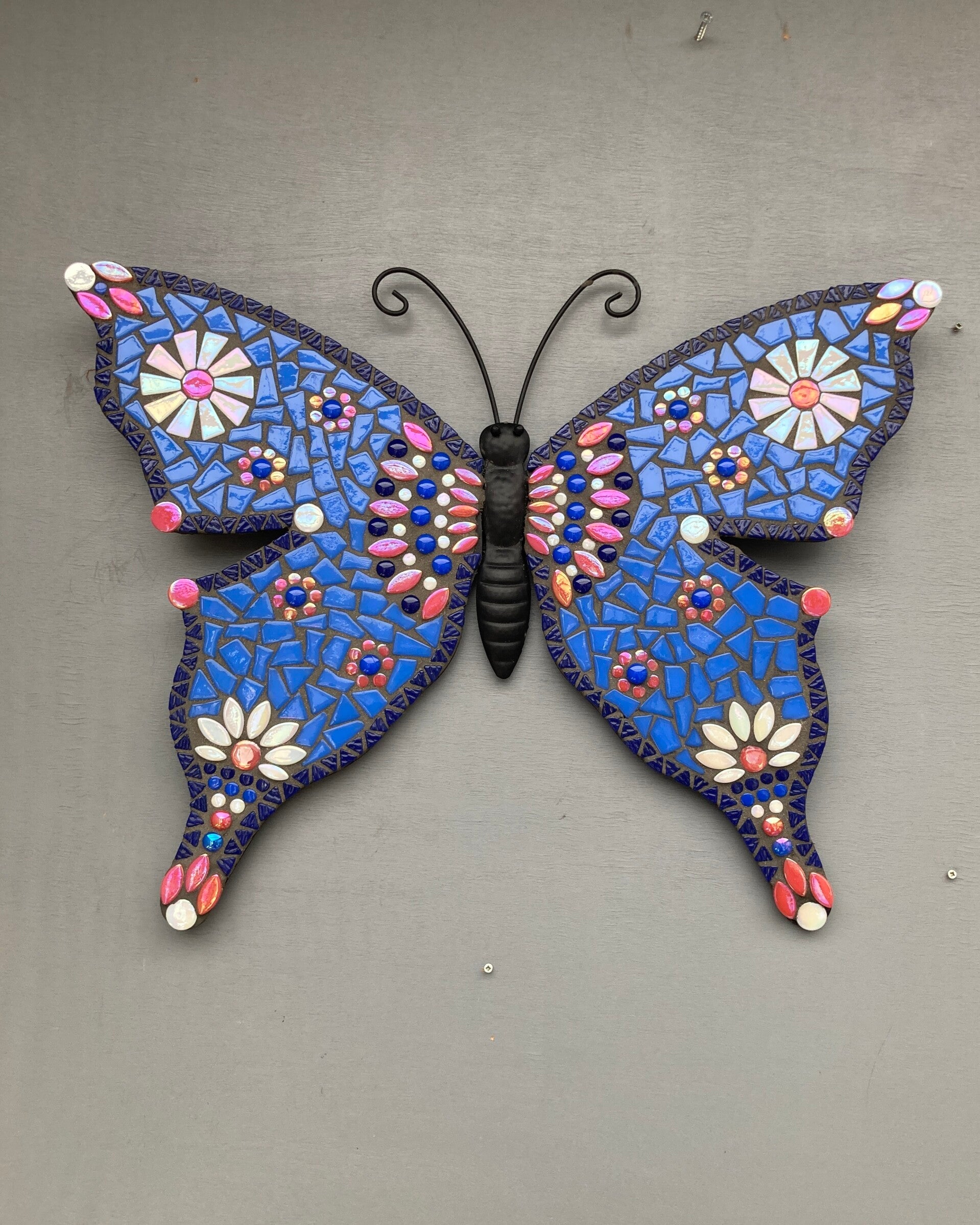 Metalen vlinder 50 cm compleet mozaïek pakket