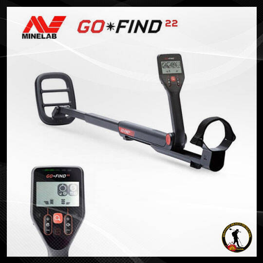 Détecteur de métaux Minelab Go-Find 22 avec écran de contrôle et disque de détection, portable et facile à utiliser