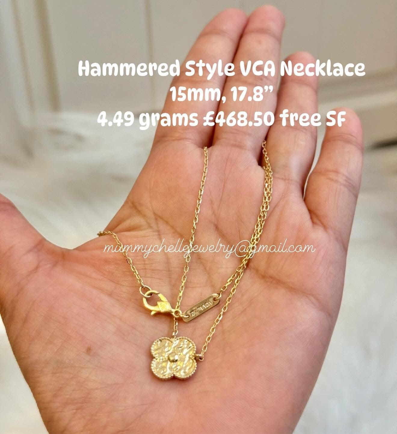Hammered Clover Necklace