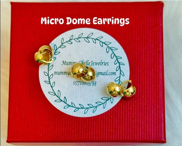 Micro dome earrings