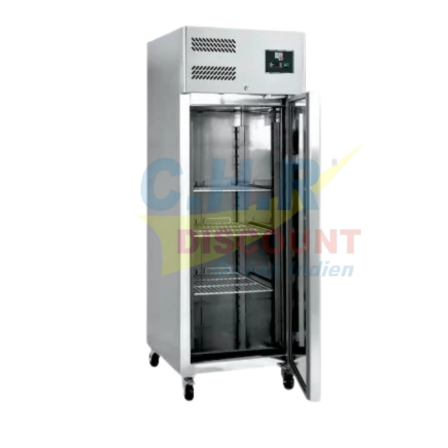 ARMOIRE FROIDE TROPICALISÉE 650L NÉGATIVE + ROULETTES 1 PORTE