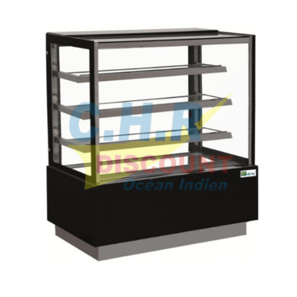 VITRINE PÂTISSERIE - VITRAGE DROIT - 3 ÉTAGÈRES