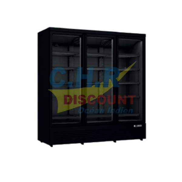 ARMOIRE VITRINE À BOISSONS – 3 PORTES AVEC ÉCLAIRAGE