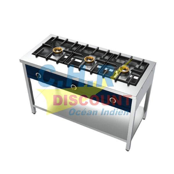 CUISEUR DE CRÊPES PROFESSIONNEL 3 BRÛLEURS 8 KW