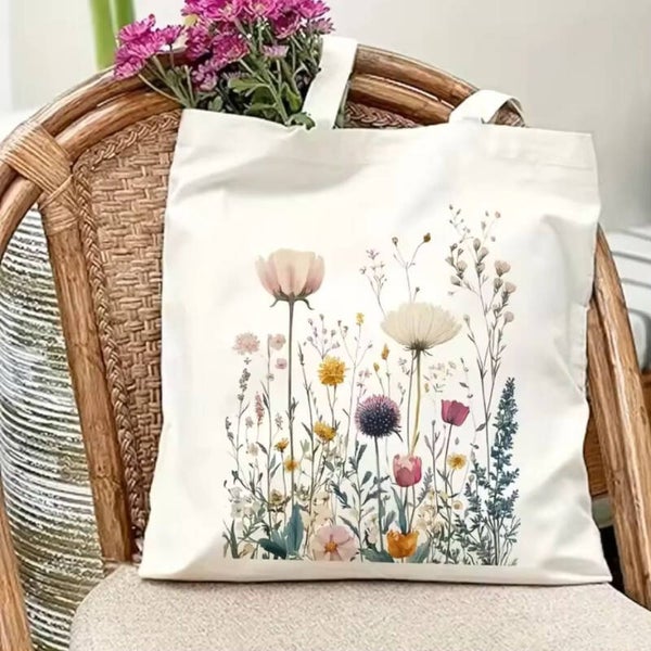 Totebag Jardín de Acuarela