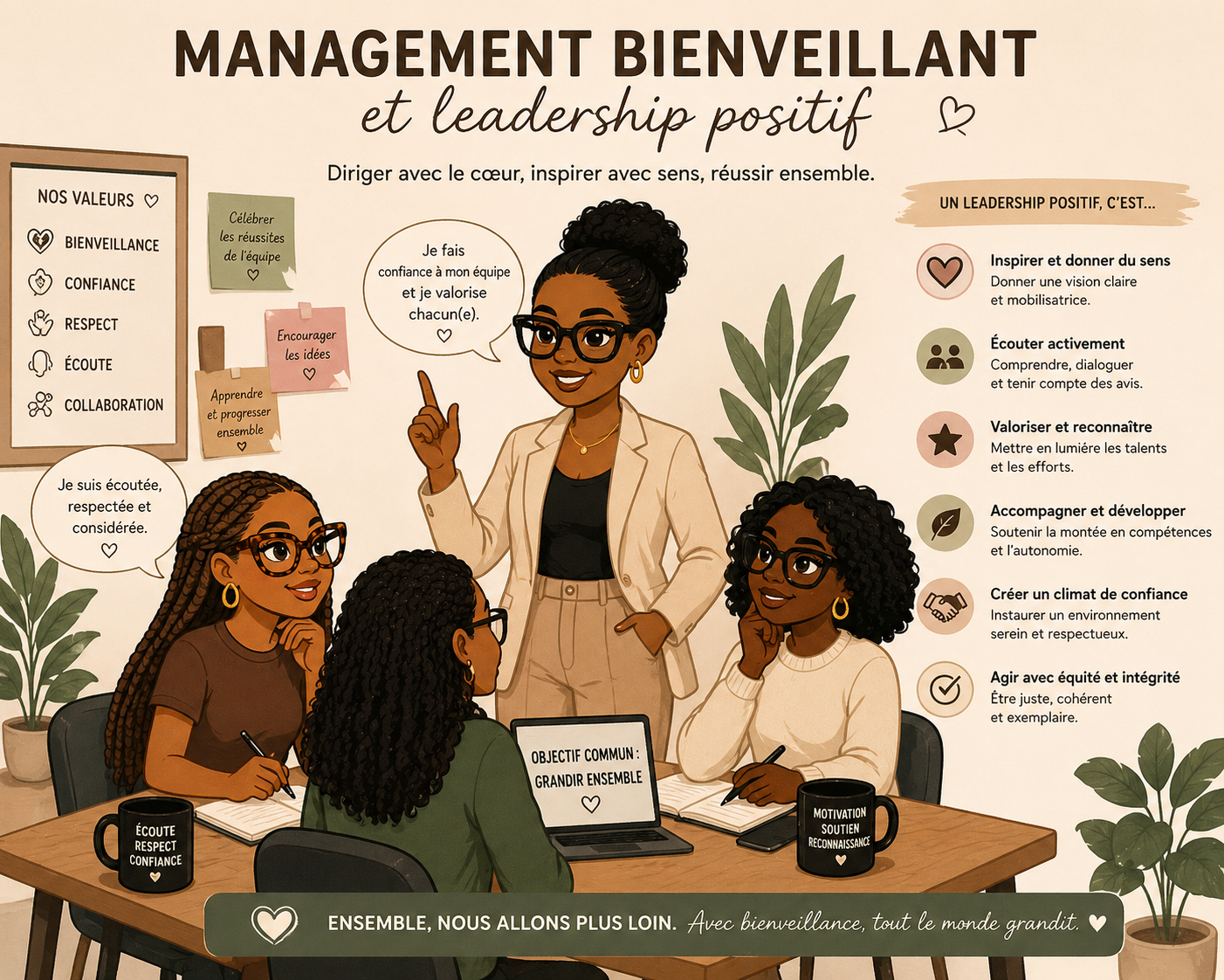 Management bienveillant et leadership positif