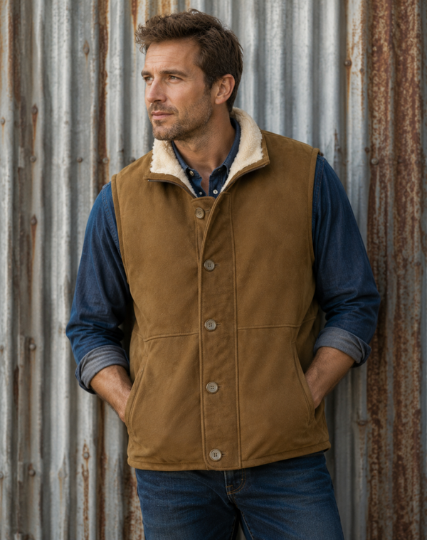 Mens Sheepskin Harry Vest