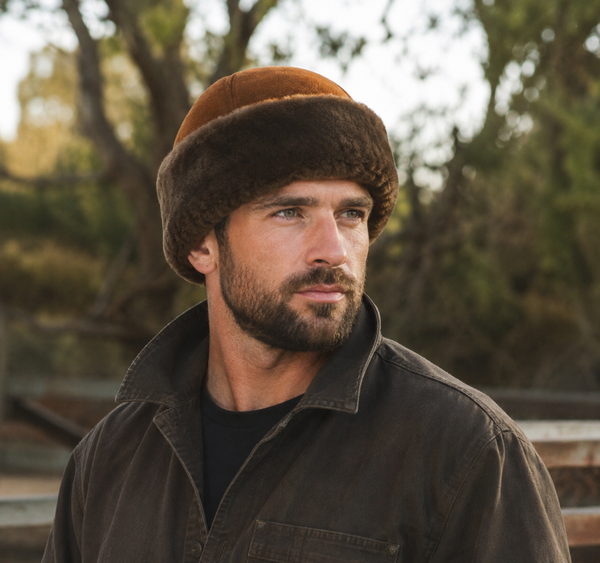 Round Sheepskin hat