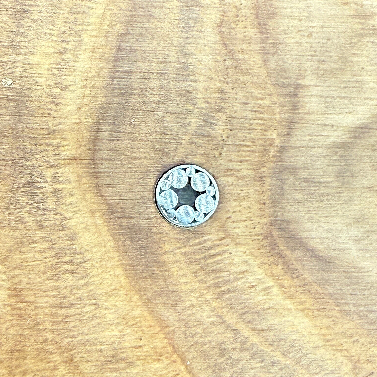 Mosaikpin #9  Ø 6 mm – Messing / Kupfer / Edelstahl / Messing / dunkles Harz