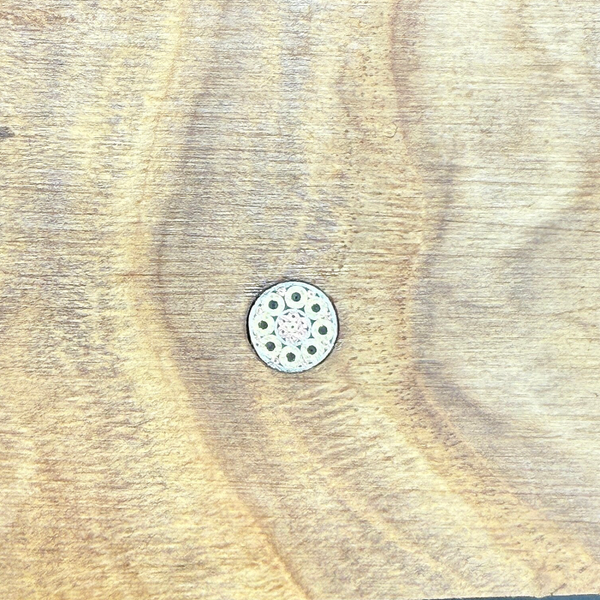 Mosaikpin #1  Ø 6 mm – Edelstahl / Kupfer / Messing / schwarzes Harz