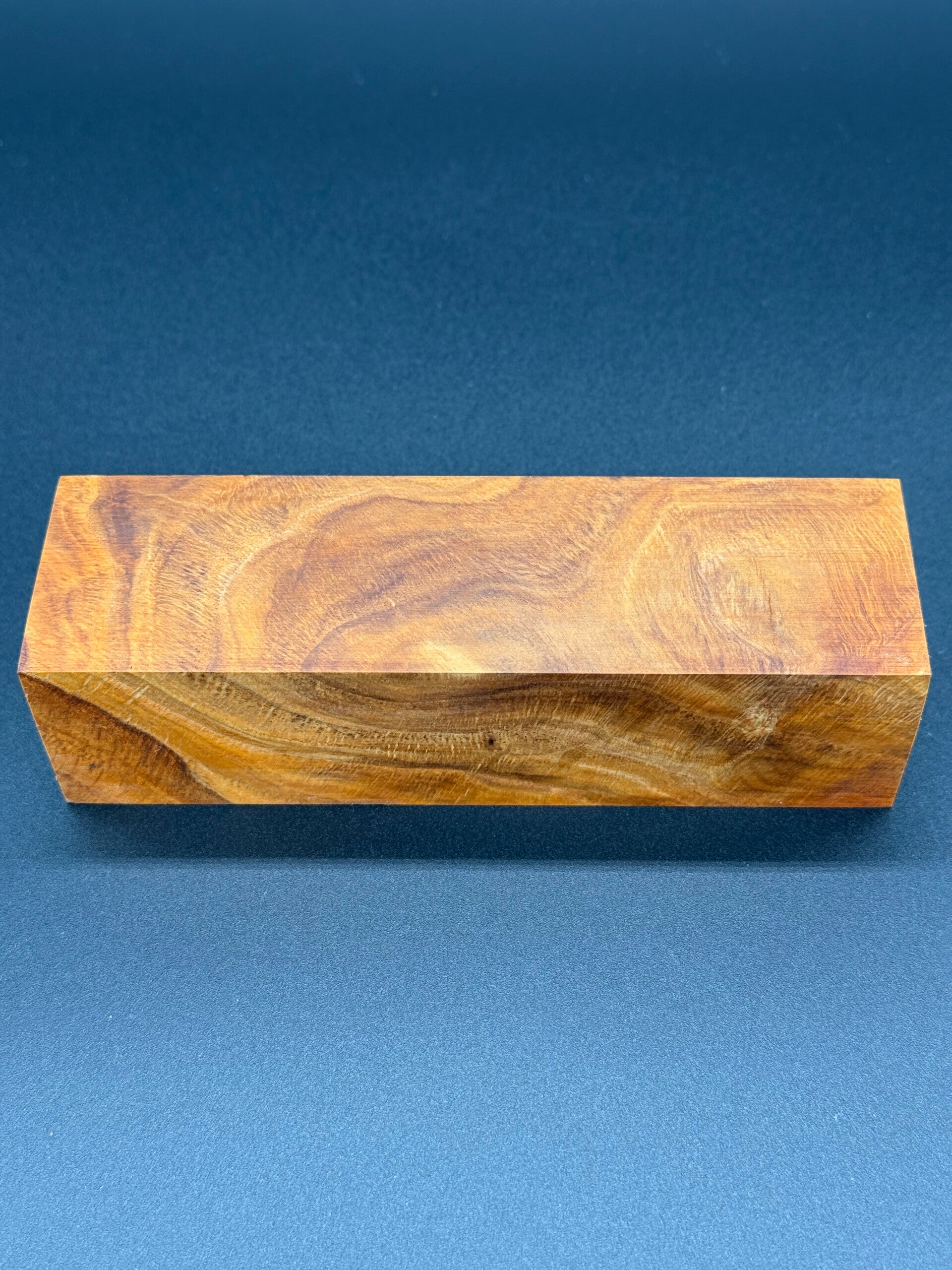 Kantel Eiche Wurzel orange stabilisiert 135mm x 38mm x 38mm #18