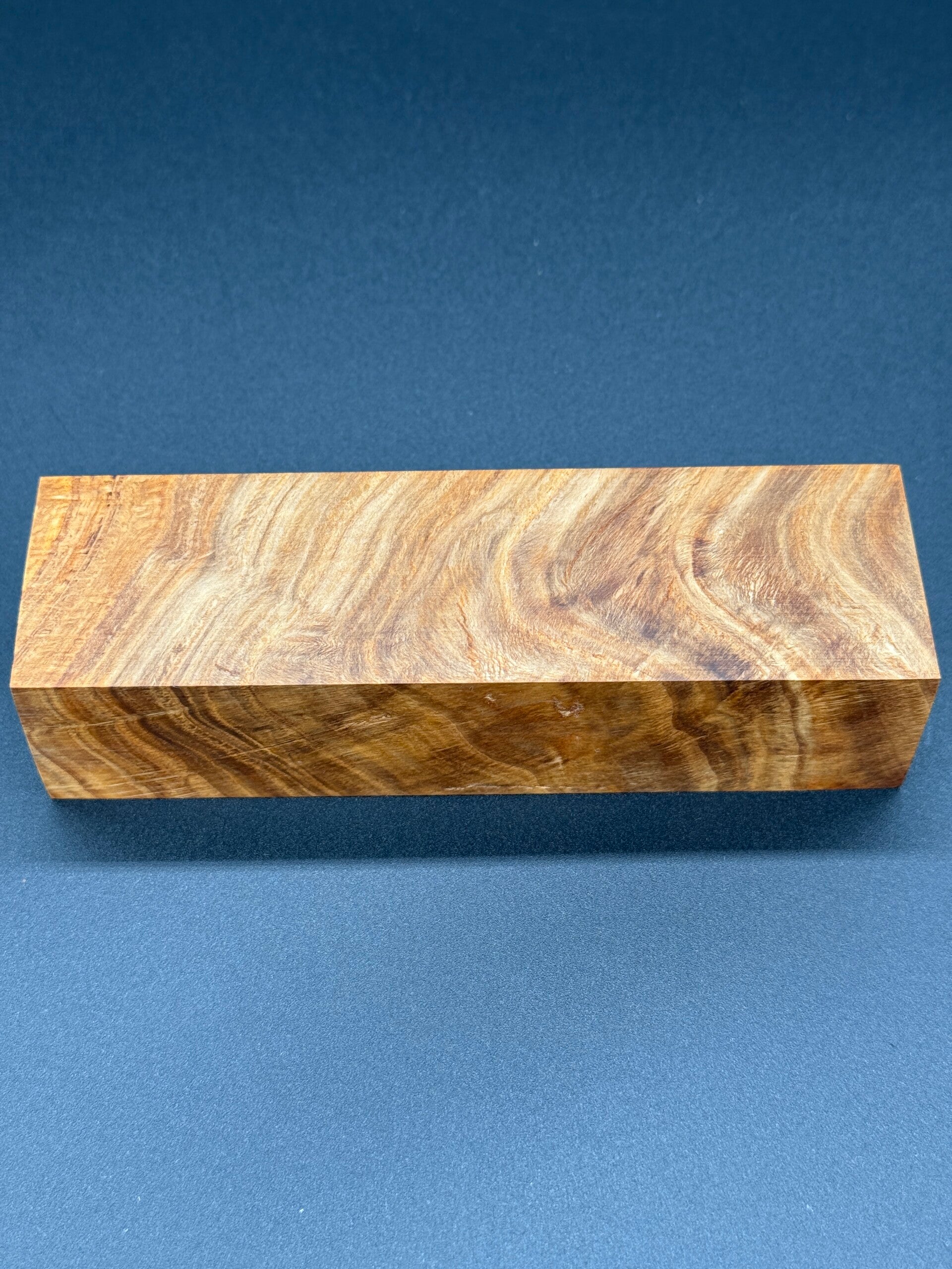 Kantel Eiche Wurzel orange stabilisiert 130mm x 37mm x 32mm #32