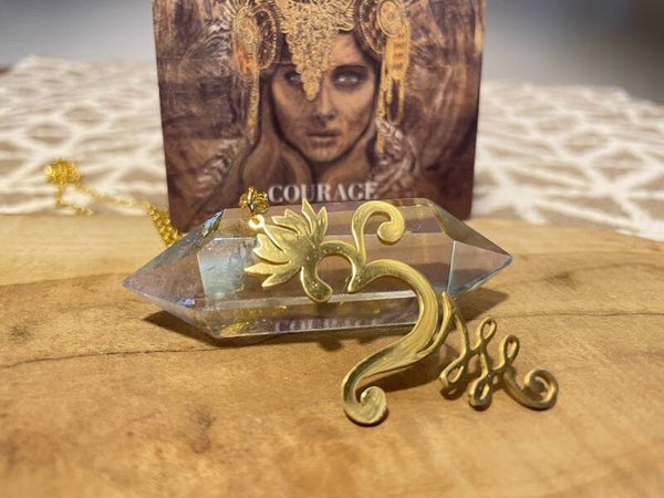 Ketting Ohm Unalome Goud & Zilver