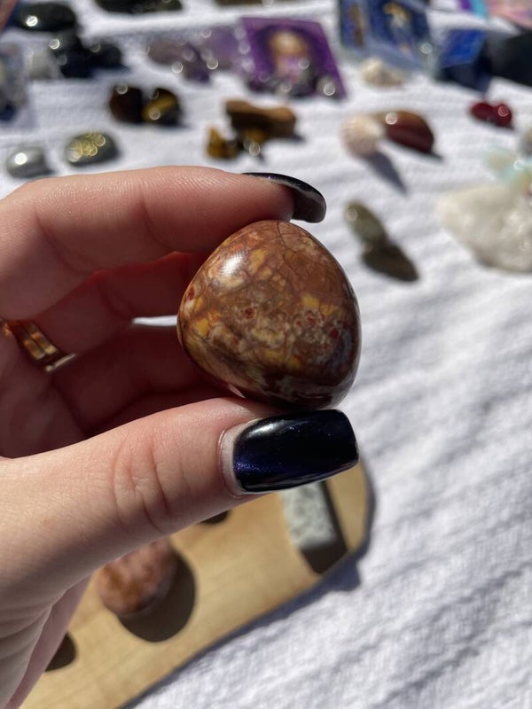 Birds Eye Jaspis Trommelsteen