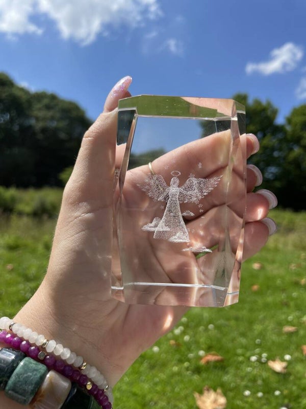 Engelen Decoratie 3D Glas