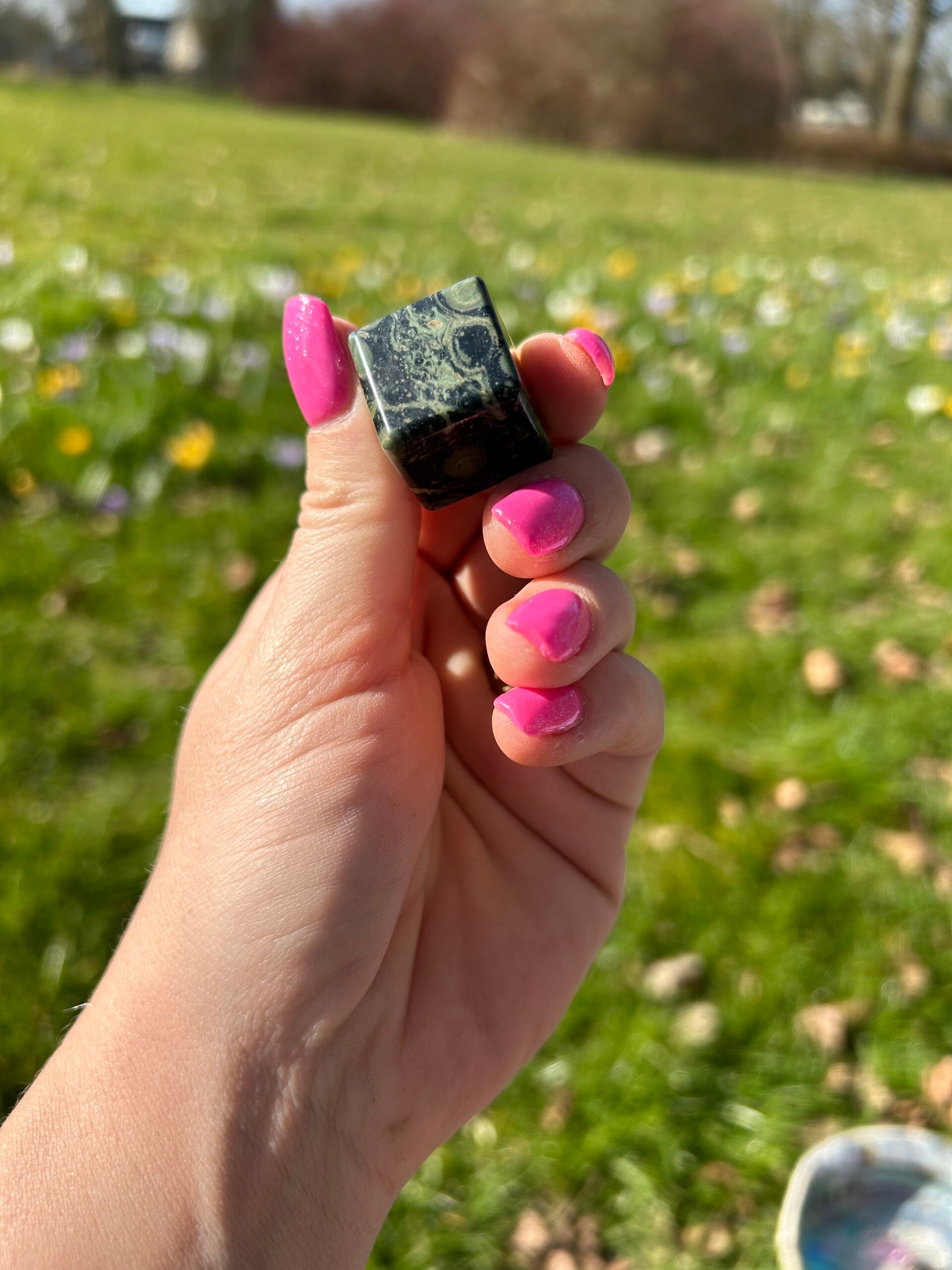 Kambaba Jaspis Trommelsteen / Vierkant