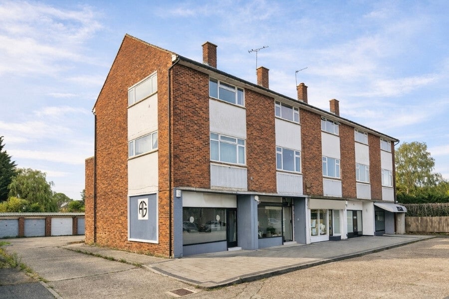 Front elevation of a two‑storey maisonette on Central Drive, St Albans, for sale with Neil Hughes TAUK, Park Street estate agent