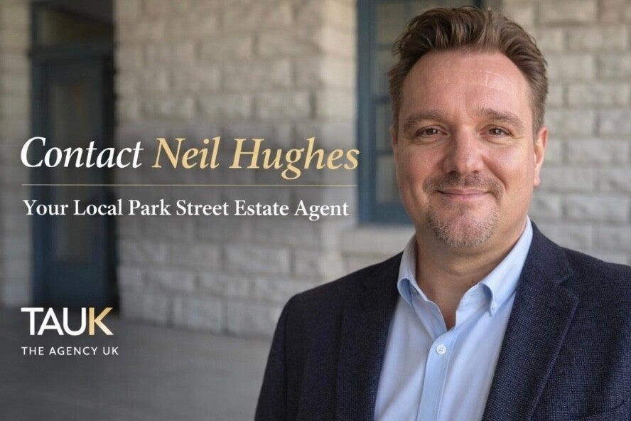 Neil Hughes, local estate agent for Park Street, Bricket Wood and Chiswell Green, featured in a square contact-page hero image representing The Agency UK.
