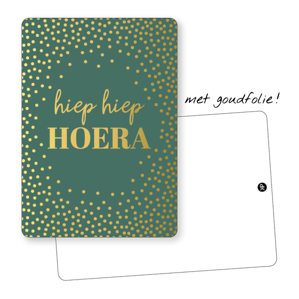 Hiep Hiep Hoera groen