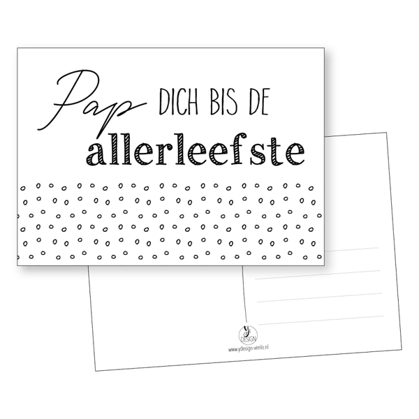 Pap, dich bis de allerleefste