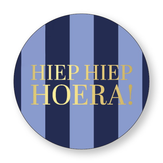 Hiep Hiep Hoera blauw (5 st)