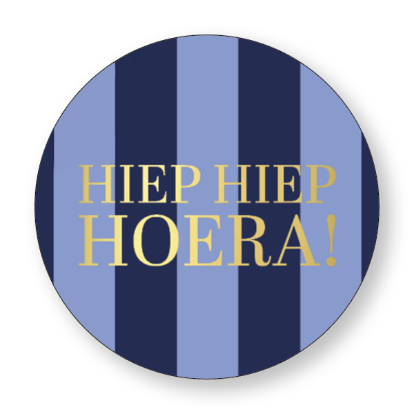 Hiep Hiep Hoera blauw (5 st)