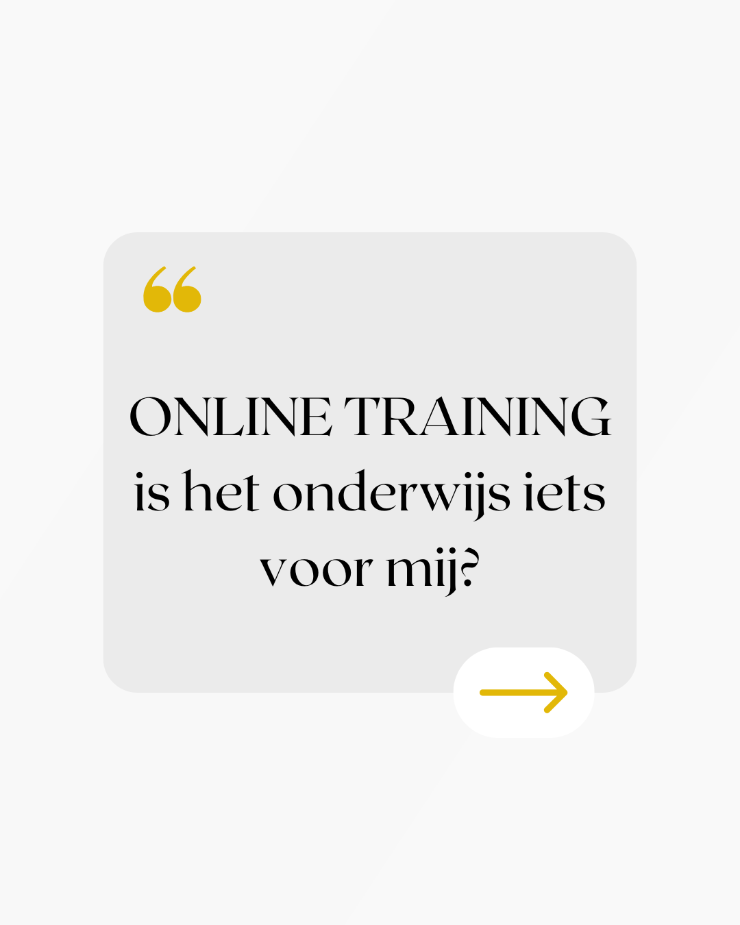 COMING SOON - ONLINE TRAINING - Is het onderwijs iets voor mij?