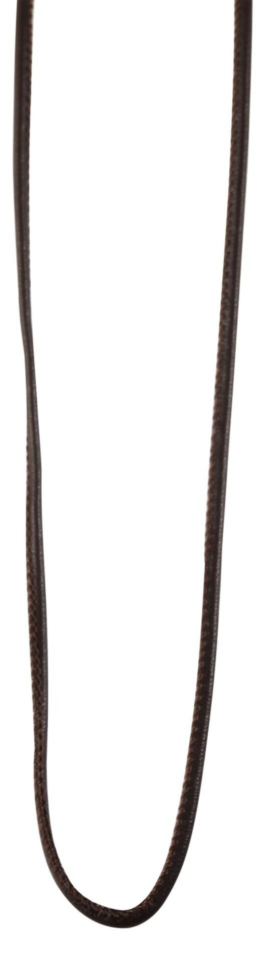 "Jeral", Echtleder Halskette, dunkelbraun, 50 + 5 cm 5000170-0500