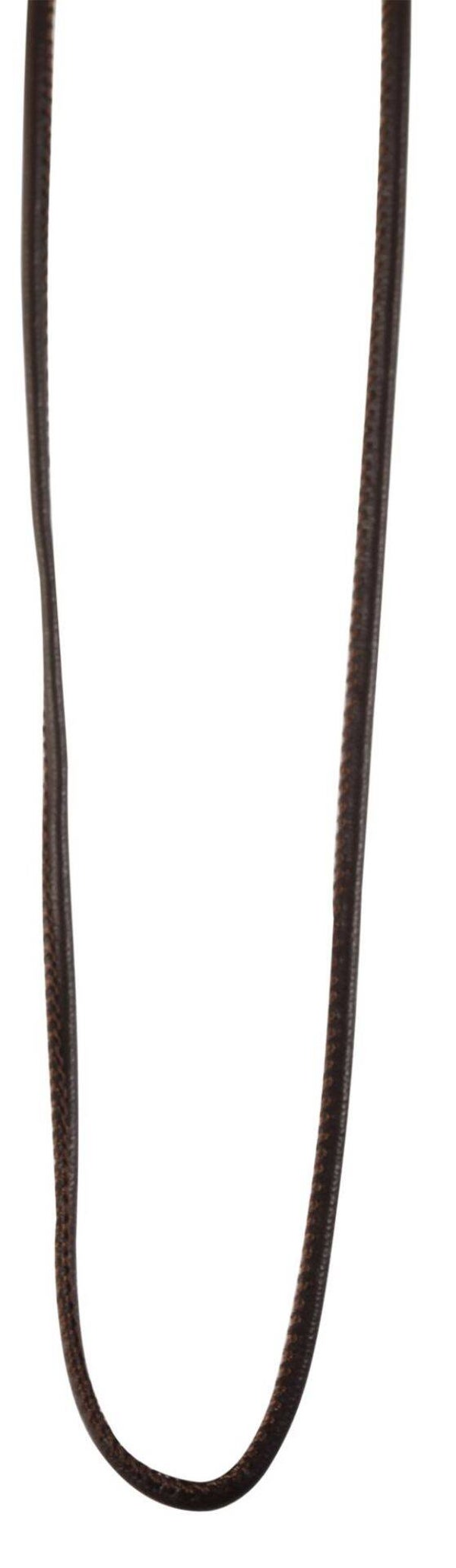 "Jeral", Echtleder Halskette, dunkelbraun, 50 + 5 cm