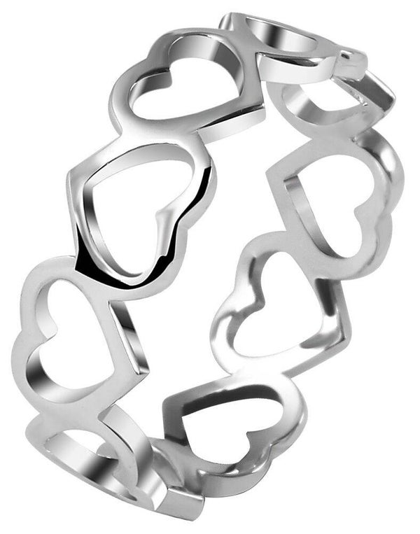 "Abbey" 925/rh Echt Silber Ring, Herz-Design, Gr. 60 5330043-60