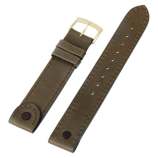 Basic Lederimitat Armband in dunkelbraun, glatt, flach, 18 mm  8000296-180