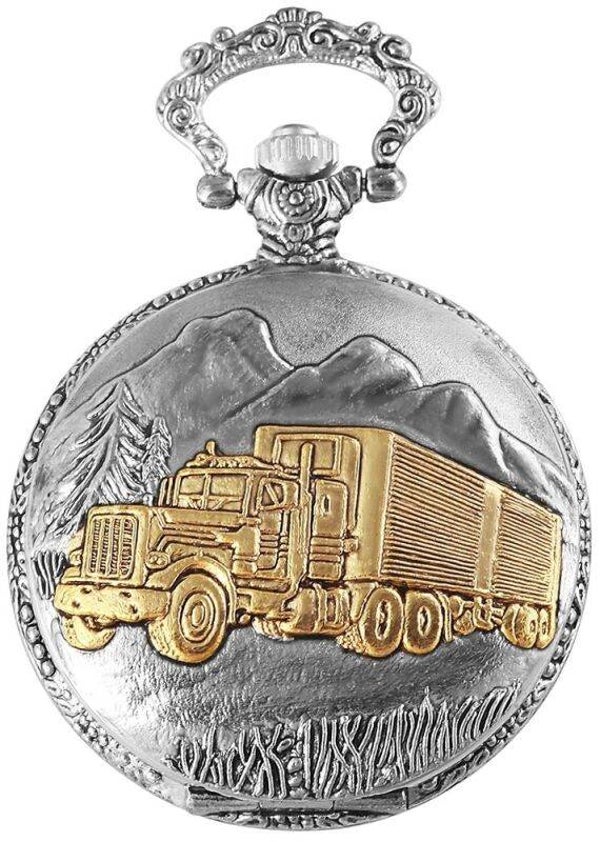 Excellanc Taschenuhr, Lkw, silber- und goldfarben  4000030-002