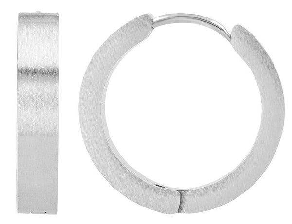 Arton" Akzent Edelstahl Klapp-Creolen, matt silberfarbig  5050432-002