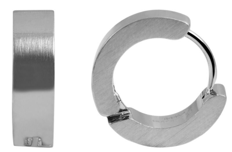 Erik" Akzent Edelstahl Klapp-Creolen in silberfarbig  5050240-001