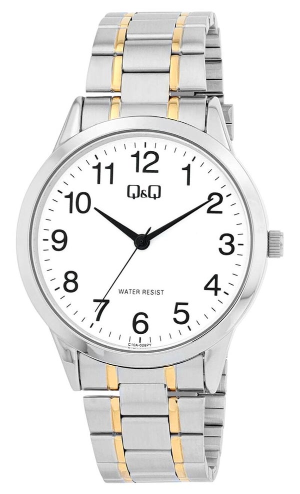 Q&Q Herrenuhr mit Edelstahlband in bicolor, 3 BAR  C10A-008PY