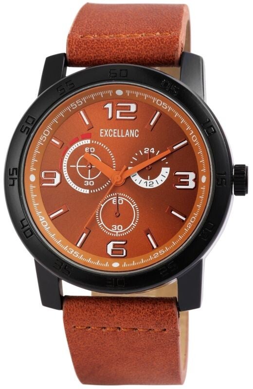 Excellanc Herrenuhr mit Band aus Lederimitat 2900093-005
