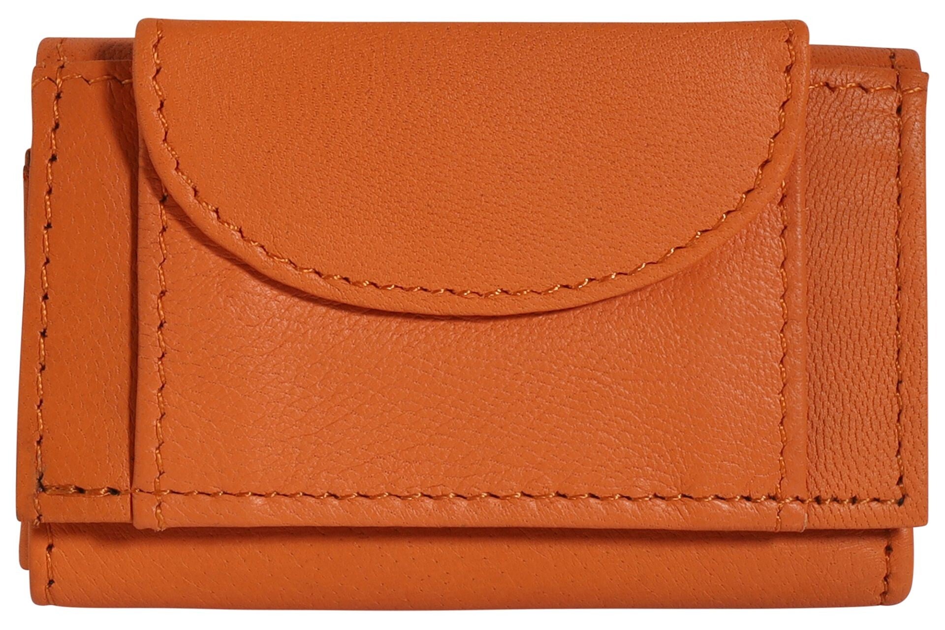 Excellanc Echtleder Mini-Geldbörse, orange
