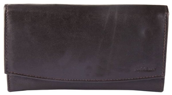 Akzent Damen Geldbörse aus Echtleder in braun