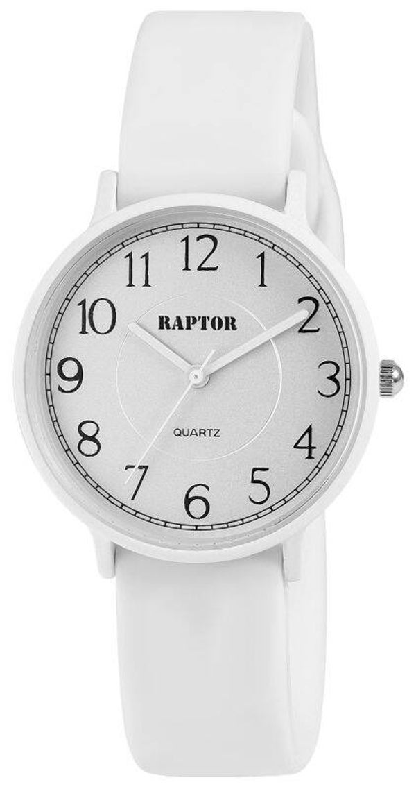 Raptor Damenuhr "Flavia" mit Silikonband, Ø 34 mm, weiß