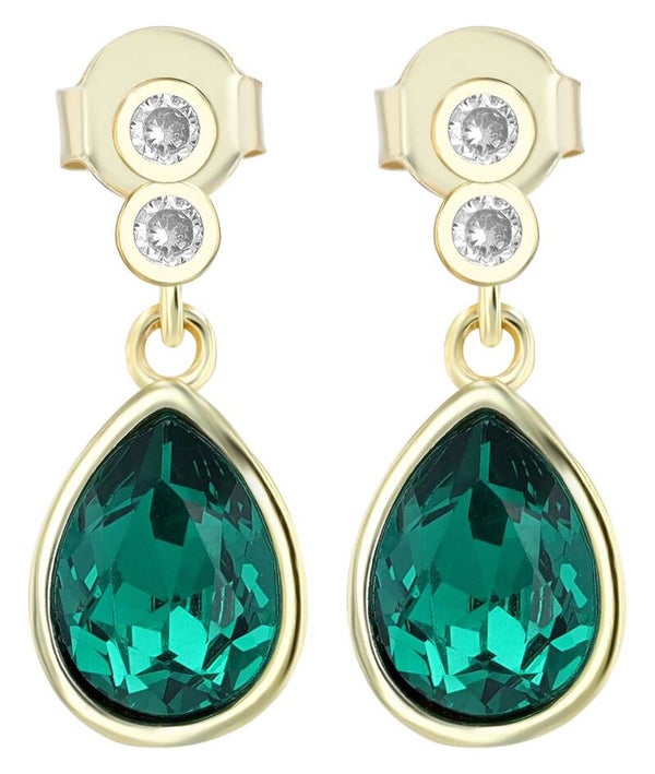 Carli" 925/- Echt Silber Ohrstecker vergoldet Zirkonia  5300635-004