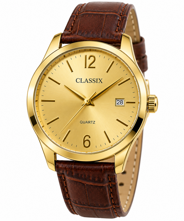 Herrenuhr – Gold & Braun