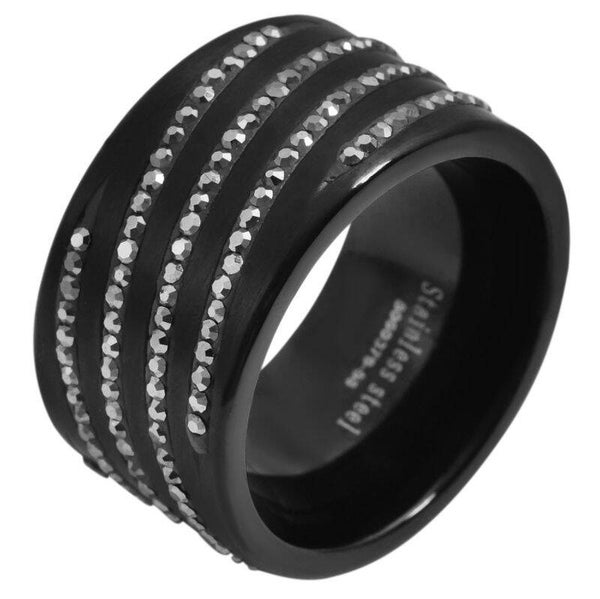 Akzent Damen Edelstahlring, Gr. 60